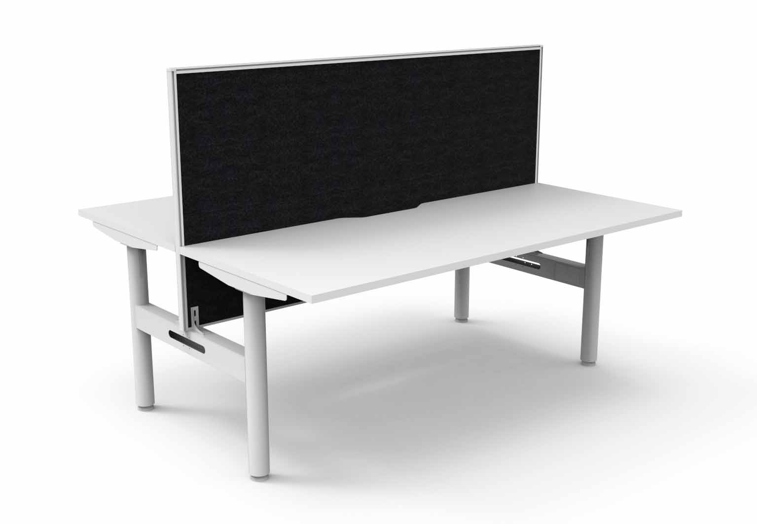 Halo Static 2 Person Double Sided Workstation - with Screen
